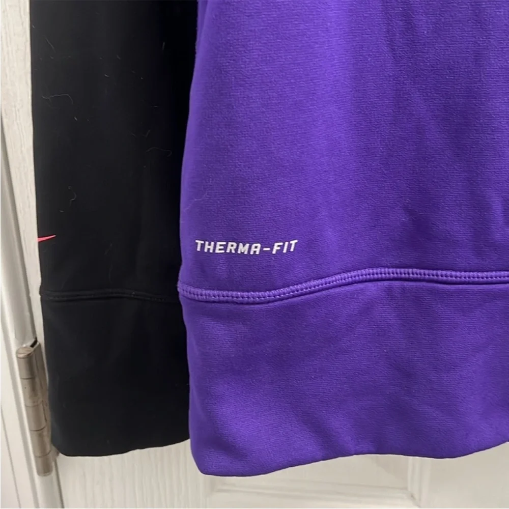 Nike therma fit hoodie warm sweatshirt purple/hot pink/black - Picture 5 of 6
